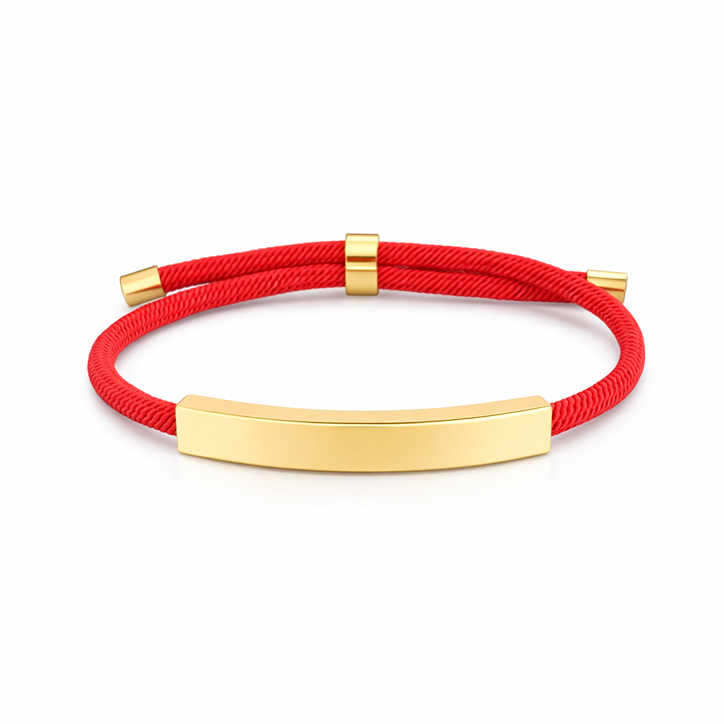 Pulsera ajustable de cuerda trenzada de la marca Didiray, fabricada en acero inoxidable con logotipo o frase personalizada grabada, pulsera de moda unisex.