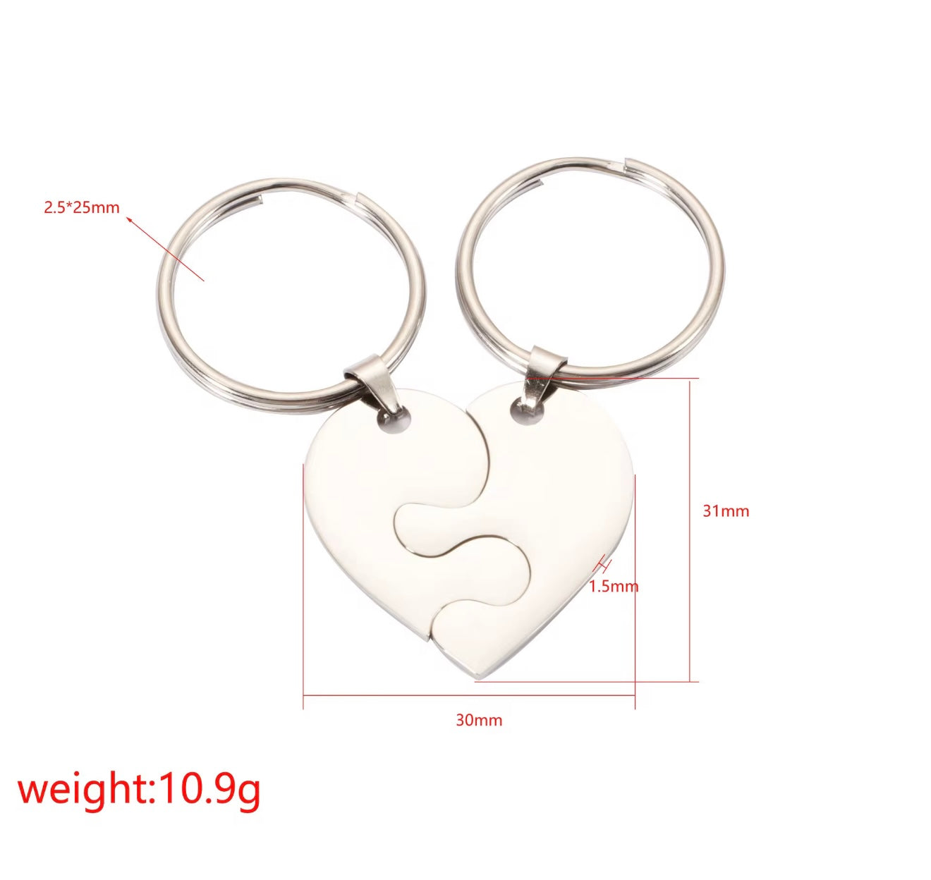 Set de Llavero para novios,amigas, familia, regalo perfecto para cumpleaños, estilo corazón, para el día del amor, día del padre, Springtok, nuevo hogar, accesorios para hombres y mujeres, diversión al aire libre, acero inoxidable