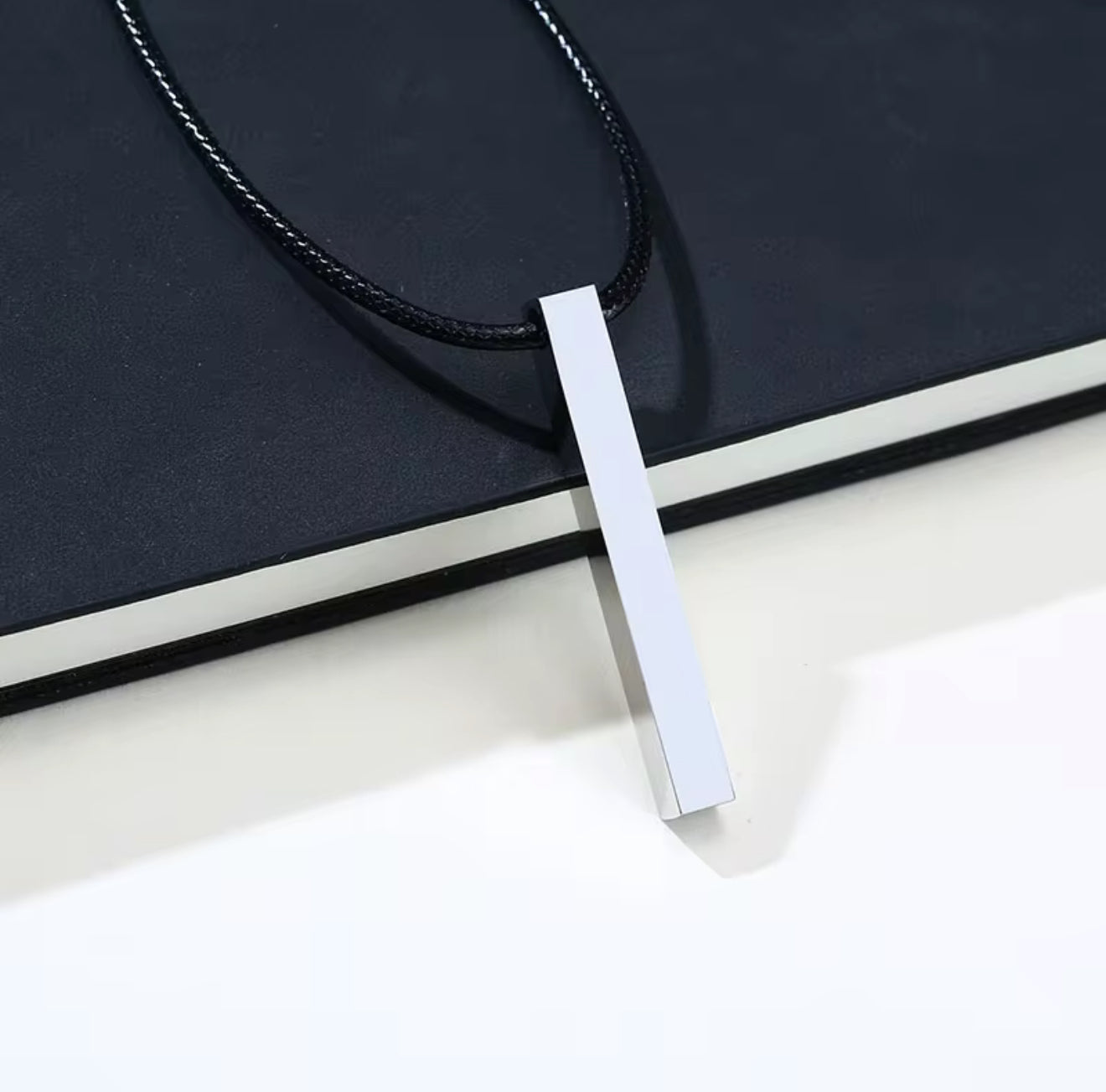 Didiray collar de hombre con dije de acero inoxidable,para personalizar, grabar, para regalos o uso diario