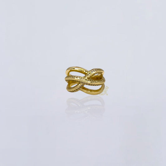 ANILLO de mujer, Piedras de zirconia, Color Oro 14k real.
