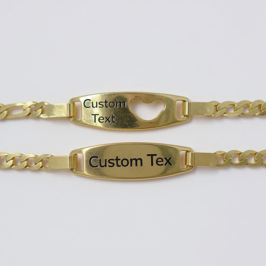 Didiray Pulsera personalizada bañada en oro de 14 quilates con escritura láser de moda, regalo hipoalergénico con personalidad.