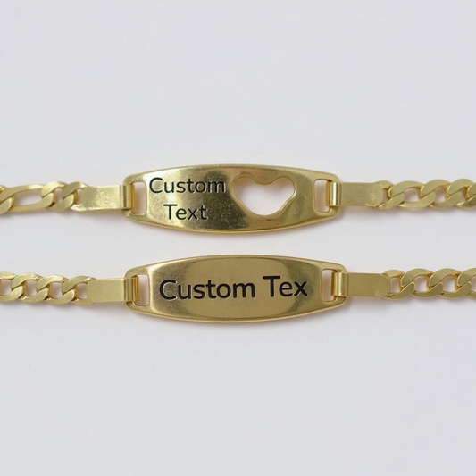 Didiray Pulsera personalizada bañada en oro de 14 quilates con escritura láser de moda, regalo hipoalergénico con personalidad.