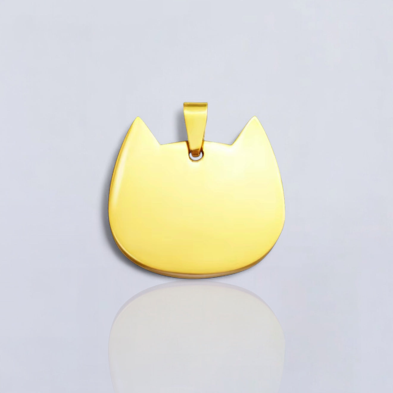 Etiqueta de identificación para mascotas de acero inoxidable, etiqueta personalizada para perros y gatos, texto personalizado grabado en ambos lados en hueso o figura de gato