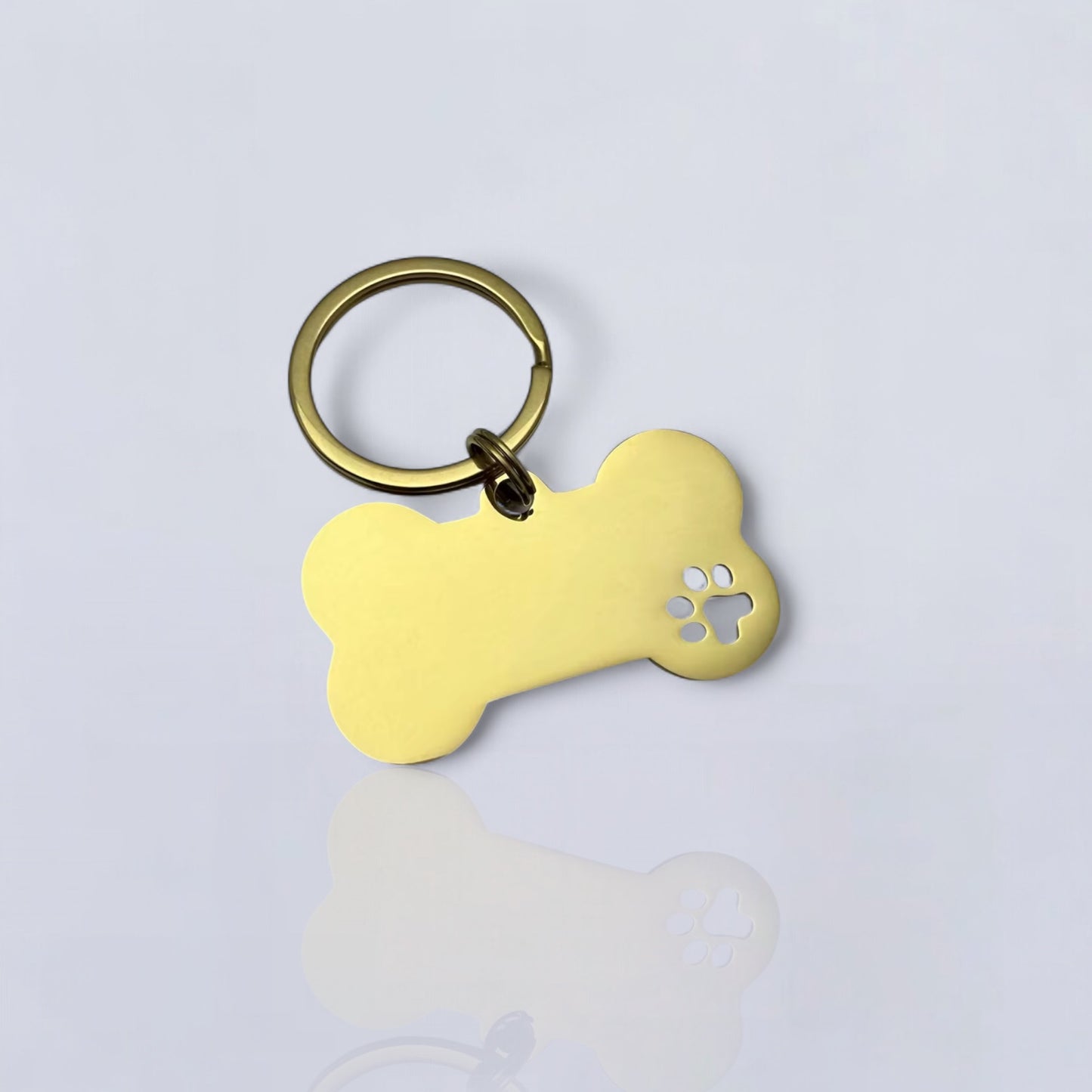 Etiqueta de identificación para mascotas de acero inoxidable, etiqueta personalizada para perros y gatos, texto personalizado grabado en ambos lados en hueso o figura de gato