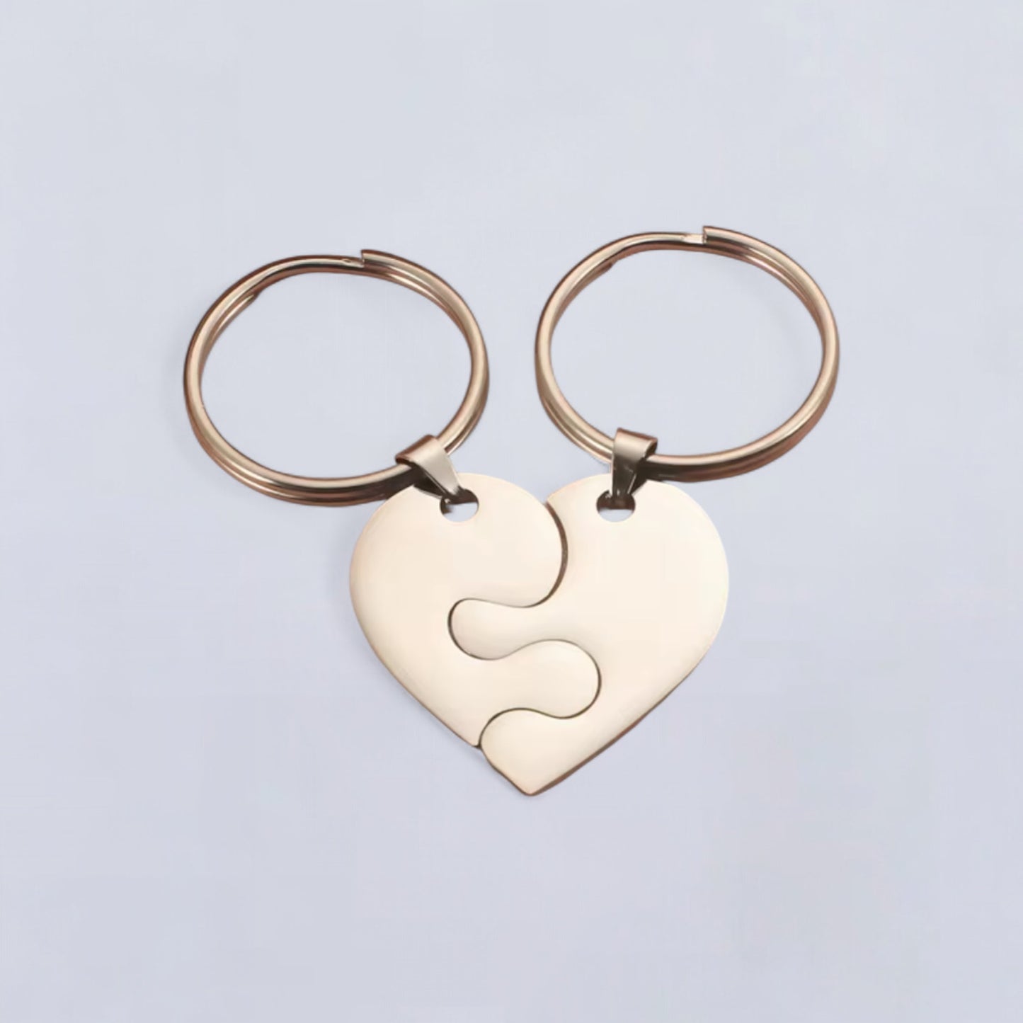 Set de Llavero para novios,amigas, familia, regalo perfecto para cumpleaños, estilo corazón, para el día del amor, día del padre, Springtok, nuevo hogar, accesorios para hombres y mujeres, diversión al aire libre, acero inoxidable