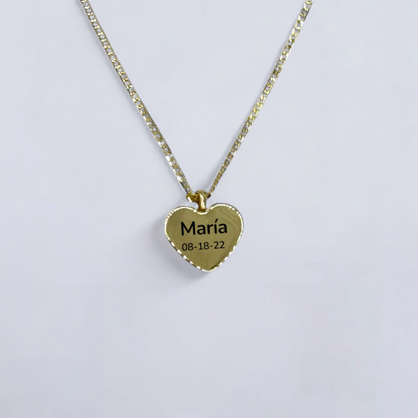 Didiray 14k, acabado premium, chapado en oro. Delicado collar de corazón personalizado con eslabones cubanos, con foto o texto, brillo duradero. Joya duradera, regalo para familiares, amigos y parejas.