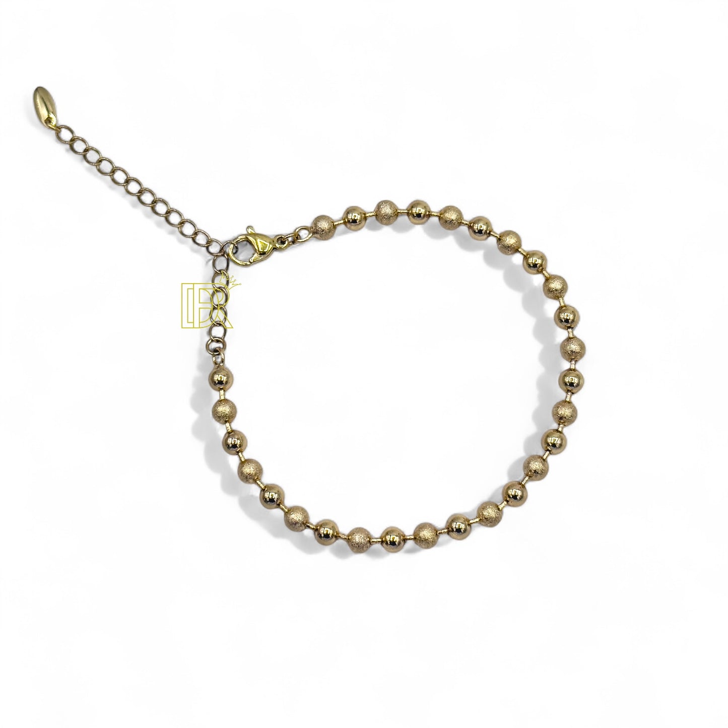 Pulsera Didiray bañada en oro de 14 quilates con diseño de bolitas, chapado en metal duradero, perfecta para uso diario ajustable