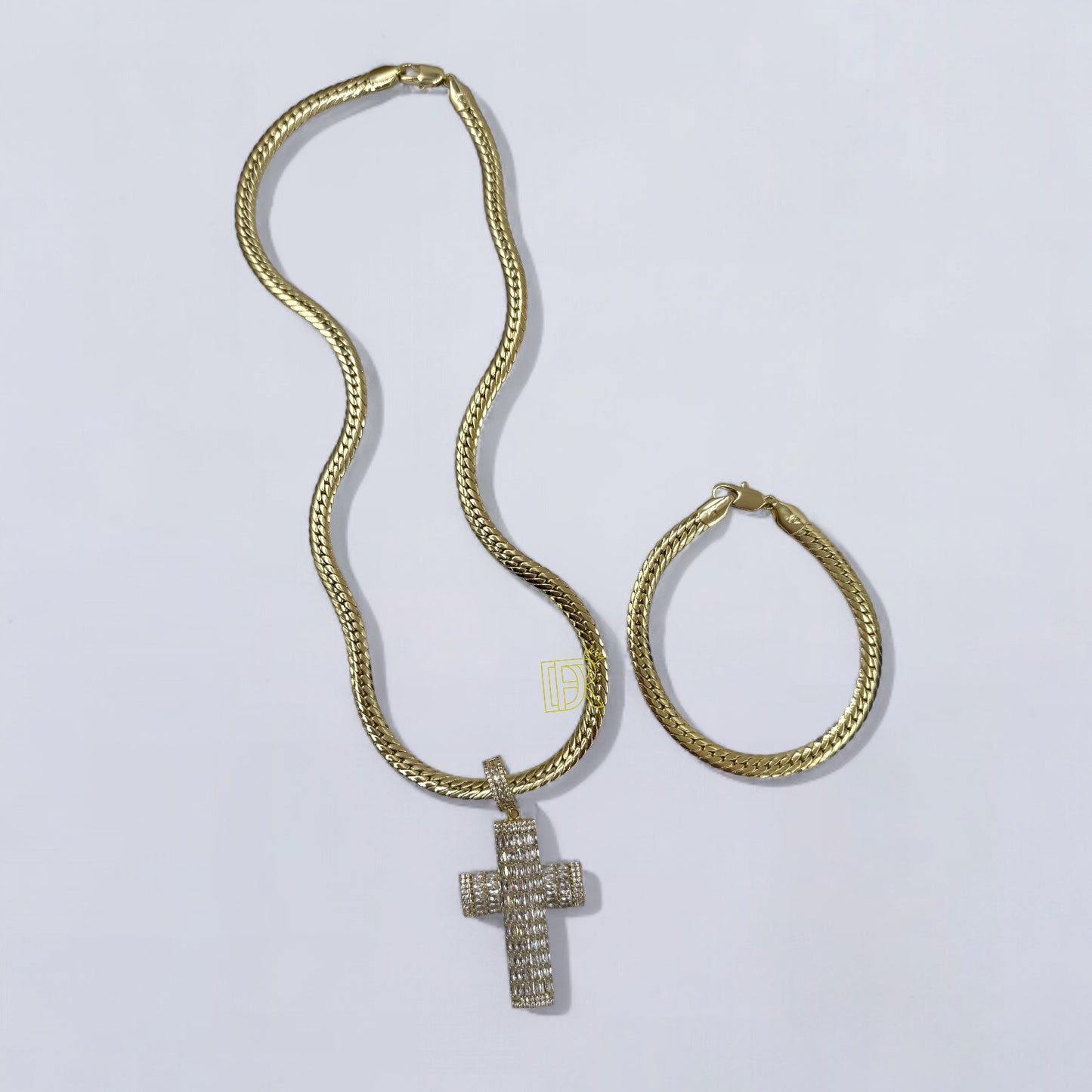 Juego de gargantilla didiray chapada en oro de 14k con colgante Acabado y durabilidad premium Brillo duradero