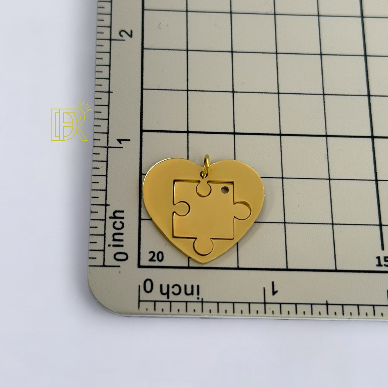 Didiray - Juego de cadena con colgante de rompecabezas de corazón independiente chapado en oro de 14 k, perfecto para parejas, amigos y familiares con un acabado premium reforzado, joyería con brillo duradero.cadena con largo 19 pulgadas