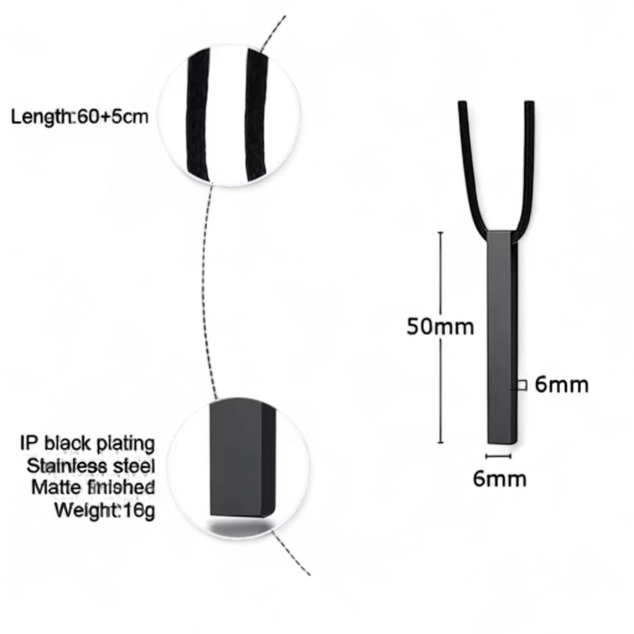 Didiray collar de hombre con dije de acero inoxidable,para personalizar, grabar, para regalos o uso diario