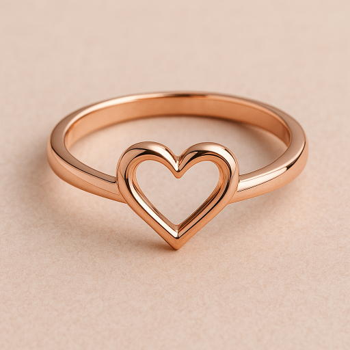 Anillo de Oro Rosa Corazón