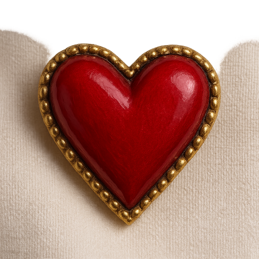 Broche Corazón Rojo