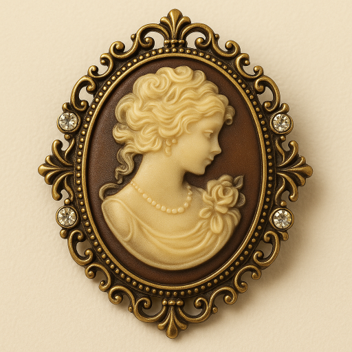 Broche Vintage Camafeo