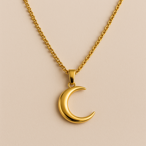 Collar de Oro con Dije Luna