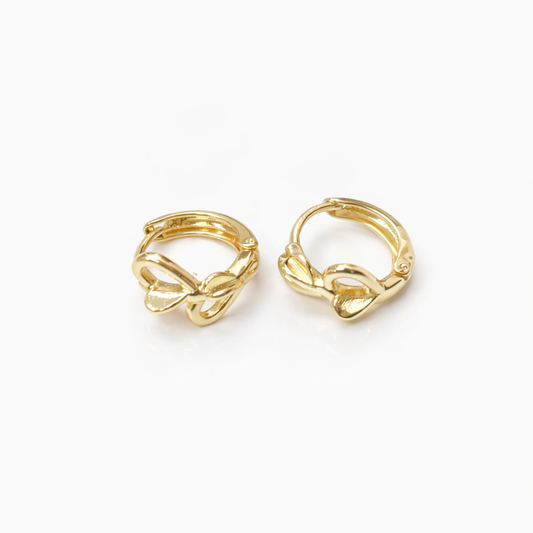 Pendientes de aro Didiray chapados en oro de 14K para mujer, hipoalergénicos, pequeños, ligeros, con revestimiento metálico duradero, ideales para el uso diario, diseño moderno.
