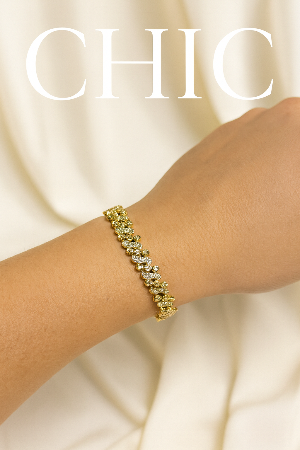 DIDIRAY PULSERA DE CON ESTILO mujer chapados en oro de 14K con brillo duradero y acabado reforzado de primera calidad.