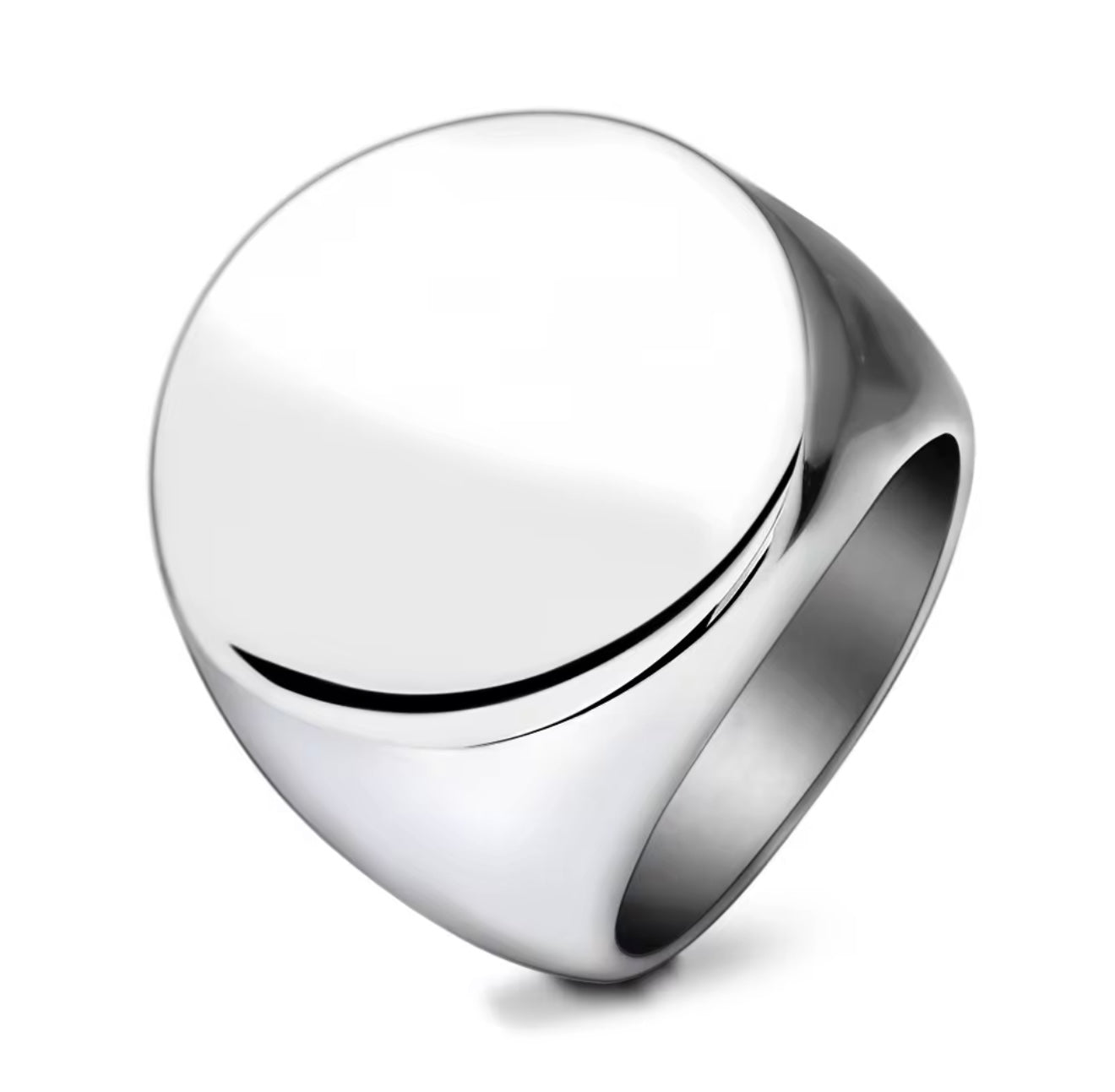 Didiray Anillo liso de Acero inoxidable para Hombre y mujer con logotipo Personalizado banado en Oro y Plata para joyería de Moda