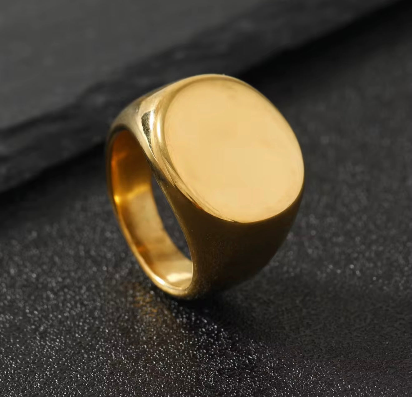 Didiray Anillo liso de Acero inoxidable para Hombre y mujer con logotipo Personalizado banado en Oro y Plata para joyería de Moda