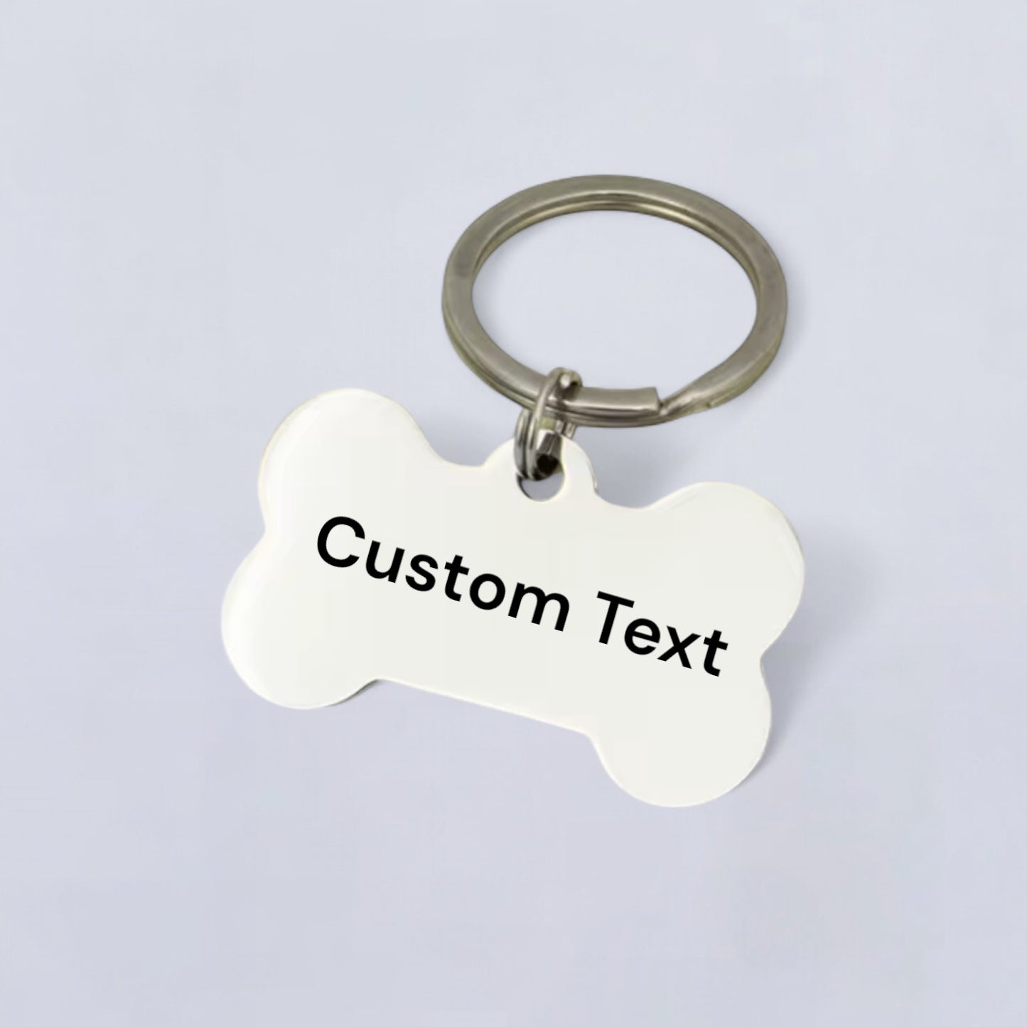 Etiqueta de identificación para mascotas de acero inoxidable, etiqueta personalizada para perros y gatos, texto personalizado grabado en ambos lados en hueso o figura de gato