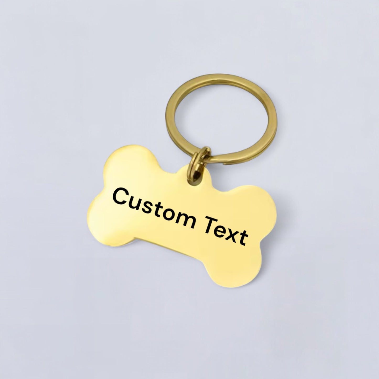 Etiqueta de identificación para mascotas de acero inoxidable, etiqueta personalizada para perros y gatos, texto personalizado grabado en ambos lados en hueso o figura de gato