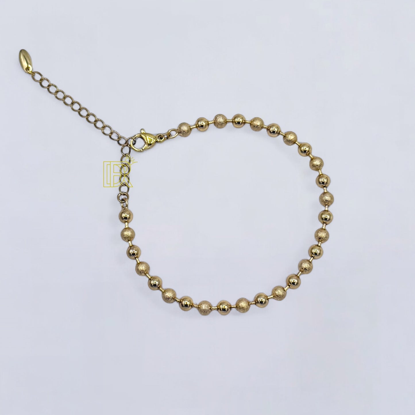 Pulsera Didiray bañada en oro de 14 quilates con diseño de bolitas, chapado en metal duradero, perfecta para uso diario ajustable