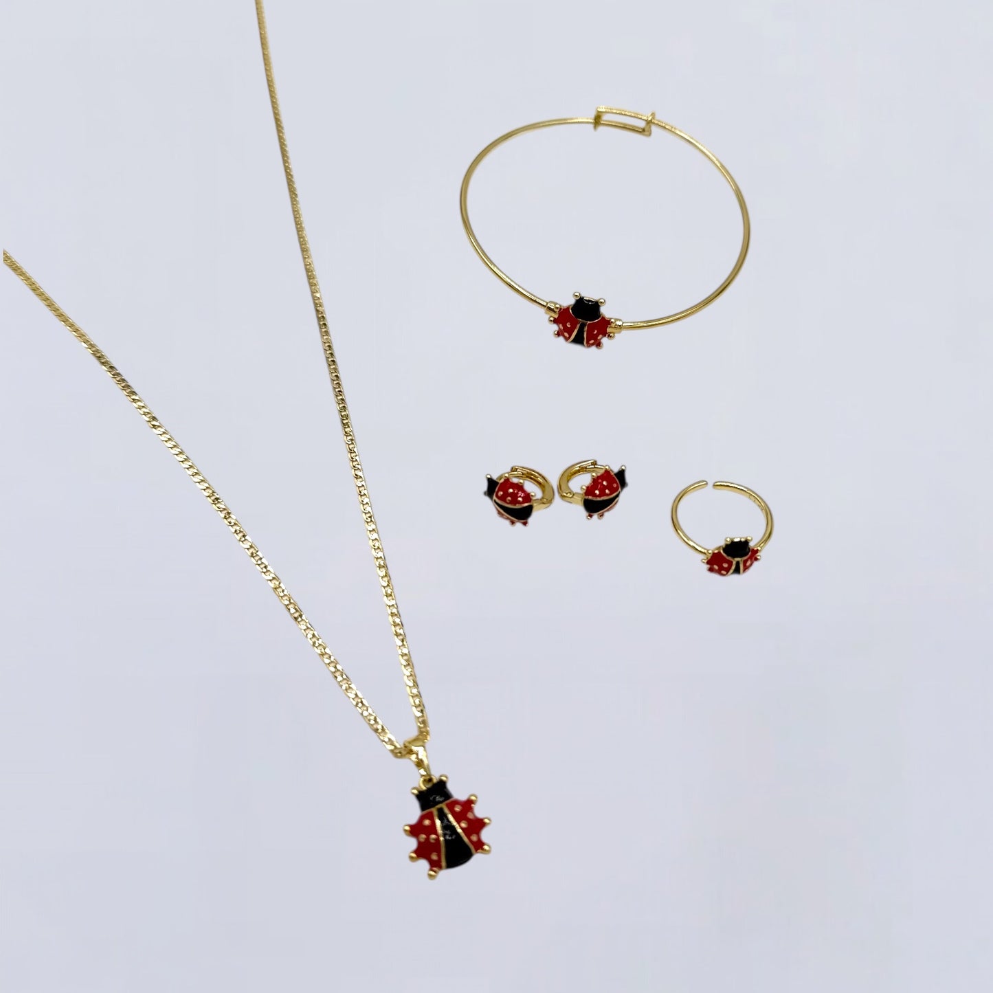 DIDIRAY chapada en oro de 14 k, set de mariquitas acabado premium reforzado, joyería de brillo duradero.