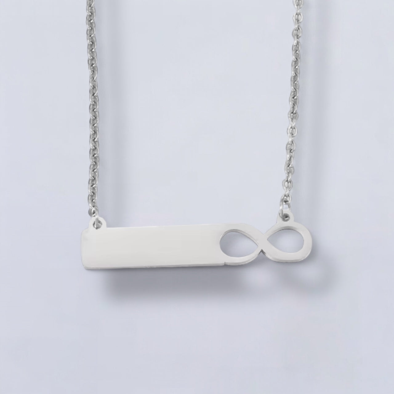 Didiray Cadena con colgante de infinito  bañada en oro de 14 k para personalizar con nombre. Acabado reforzado de primera calidad. Joyas con brillo duradero.Regalo perfecto