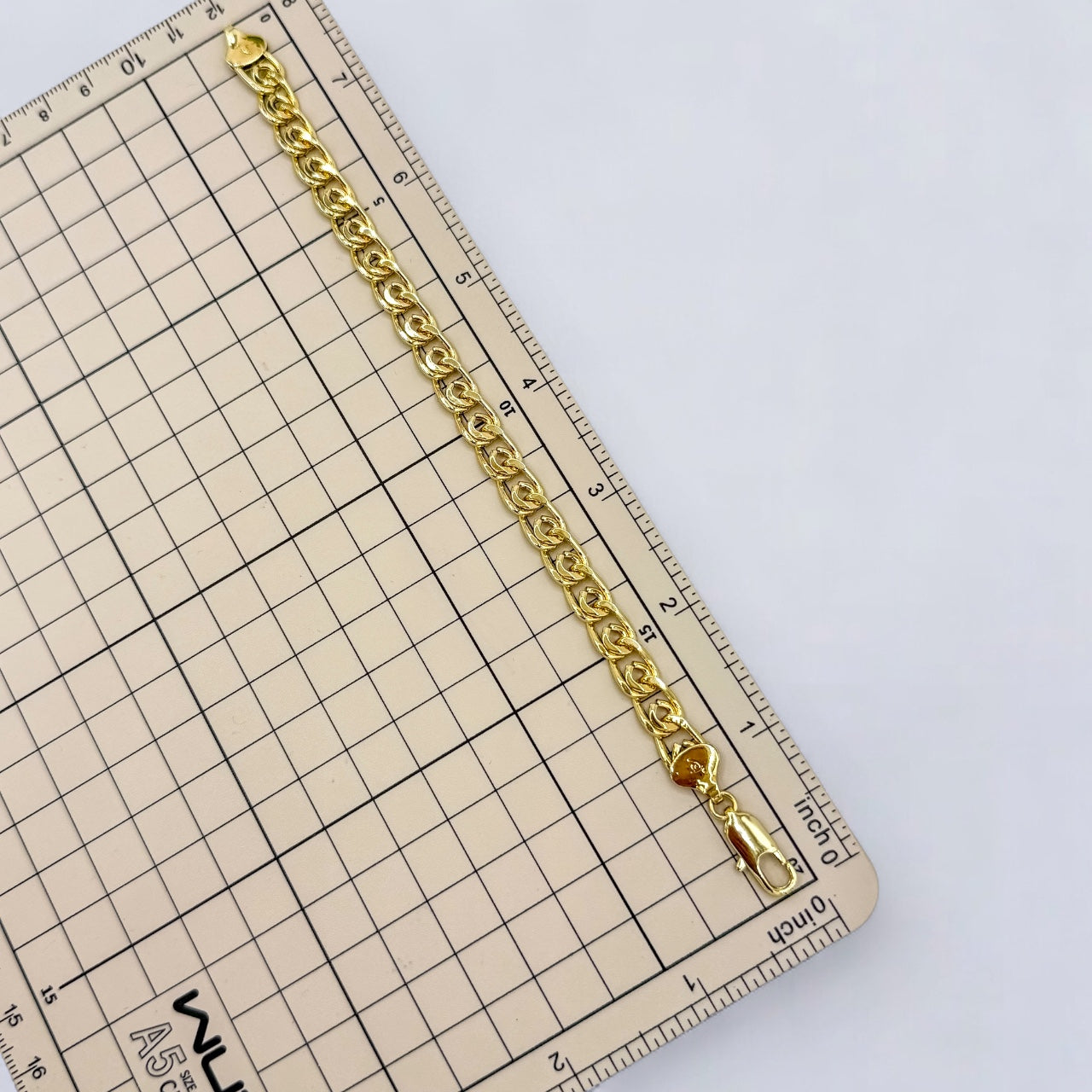 Pulsera DIDIRAY estilo grano de café para mujer con dije de cruz chapado en oro de 14 quilates y laca protectora de alta calidad para uso diario. Diseño elegante.