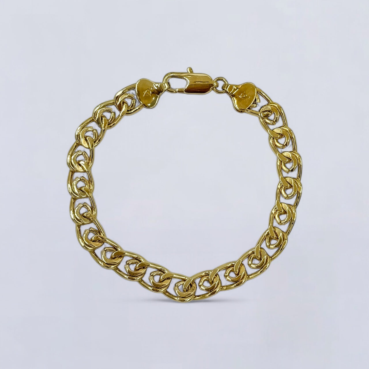 Pulsera DIDIRAY estilo grano de café para mujer con dije de cruz chapado en oro de 14 quilates y laca protectora de alta calidad para uso diario. Diseño elegante.