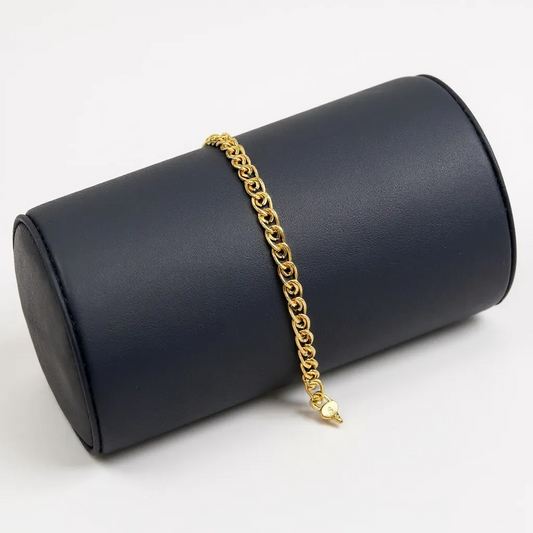 Pulsera DIDIRAY estilo grano de café para mujer con dije de cruz chapado en oro de 14 quilates y laca protectora de alta calidad para uso diario. Diseño elegante.
